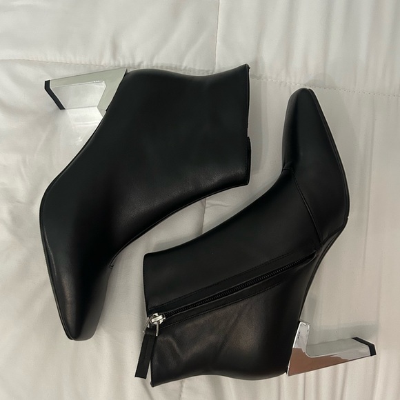 Women's Booties with Silver Heels - Picture 1 of 8